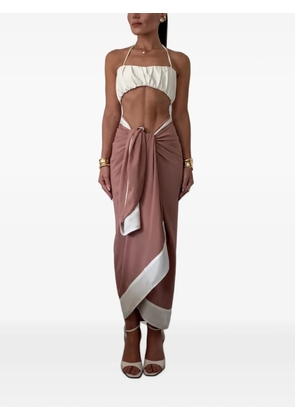 Taylor two-tone sarong skirt - Pink