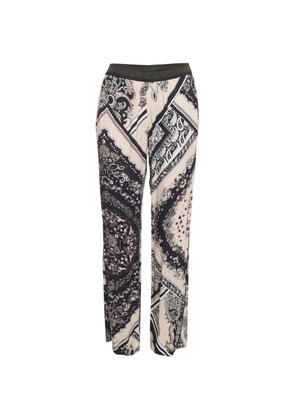 Just Cavalli Vintage printed Lurex-knit trousers - Black