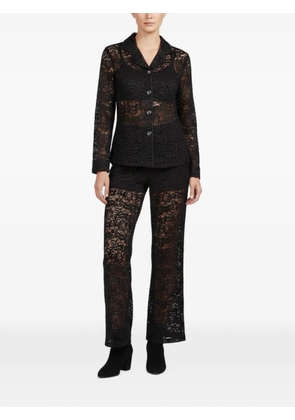 424 Giselle floral-lace trousers set - Black