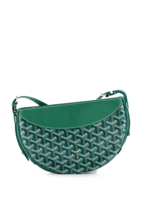 Goyard Pre-Owned Hirondelle Coated Canvas and Leather shoulder bag - Green