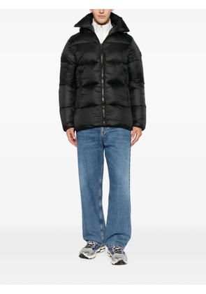 SERGIO MORETTI FIRENZE logo-patch padded jacket - Black