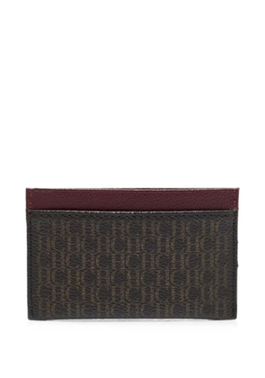 Carolina Herrera Vintage monogram-print card holder - Brown