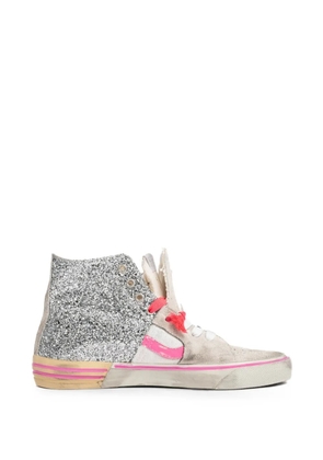 PAUL EASTERLIN glitter-detail high-top sneakers - Neutrals