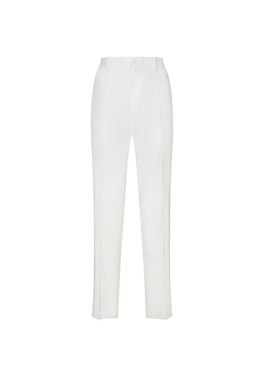 Dolce & Gabbana logo-tag tailored trousers - White