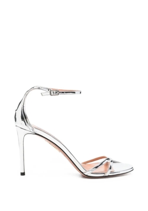Aquazzura Nuda metallic heeled sandals - Silver