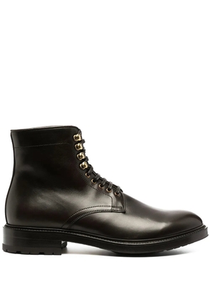 Scarosso eyelet-detail lace-up boots - Black