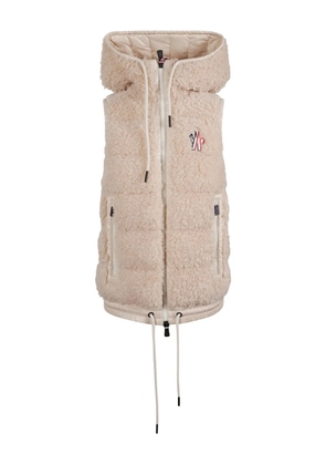 Moncler Grenoble Teddy hooded zip jacket - Neutrals