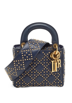 Christian Dior Pre-Owned 2017 mini Lady Dior two-way handbag - Blue