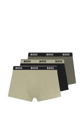 BOSS logo-waistband boxers (set of three) - Black