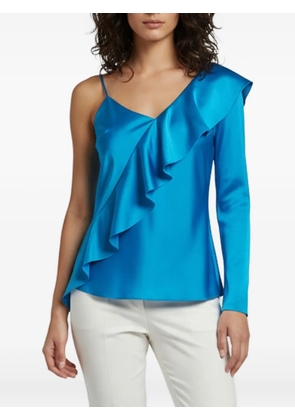 DVF Diane von Furstenberg ruffle one-shoulder top - Blue