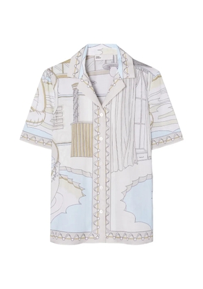 Tory Burch printed camp shirt - Neutrals