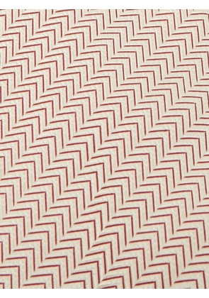 Valentino Garavani Pre-Owned chevron-pattern silk tie - Neutrals