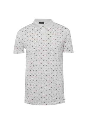 BOSS GREEN HUGO BOSS printed pique polo T-shirt - White
