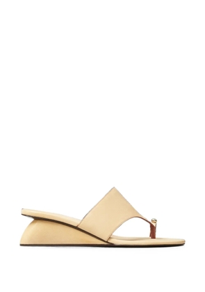 Tory Burch Pierced wedge sandals - Neutrals