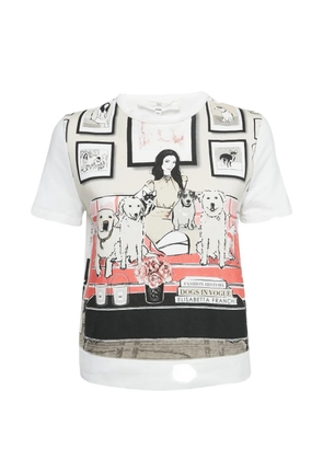 Elisabetta Franchi Dogs In Vogue print T-shirt - White