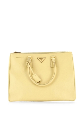 Prada Pre-Owned Double Zip Lux Saffiano Leather Large tote bag - Yellow