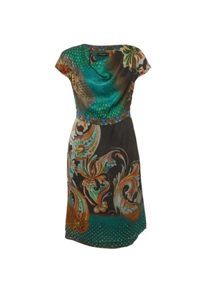 Etro Pre-Owned cap-sleeve printed mini dress - Green
