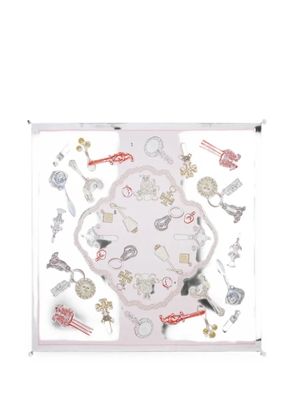 Tory Burch rattles silk square scarf - Pink