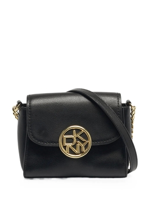 DKNY Vintage logo-flap crossbody bag - Black
