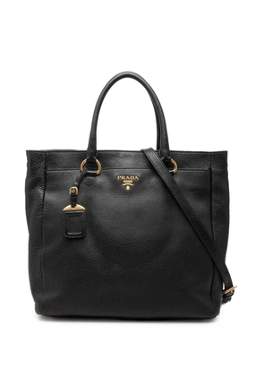 Prada Pre-Owned 2010-2026 Vitello Daino Open Convertible Tote satchel - Black
