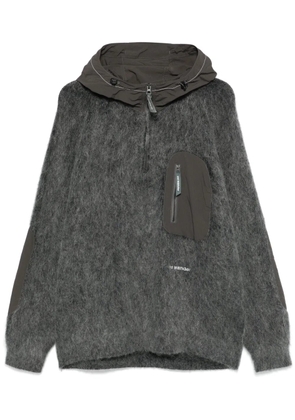 and Wander brushed hoodie - Grey