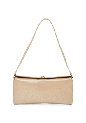 Ferragamo Pre-Owned Gancini Saffiano clutch bag - Neutrals