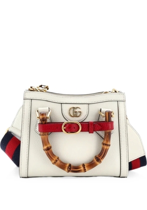 Gucci Pre-Owned Diana NM Bamboo Handle Tote Leather Mini crossbody bag - Neutrals