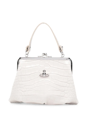 Vivienne Westwood Granny Frame croc-effect tote bag - White