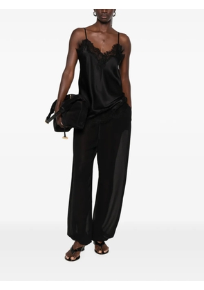 MANSPHIL V-neck lace-trim top - Black