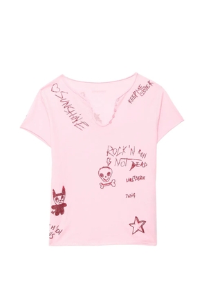 Zadig&Voltaire Happy henley T-shirt - Pink