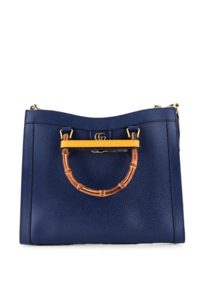 Gucci Pre-Owned Diana NM Bamboo Handle Leather Medium tote bag - Blue