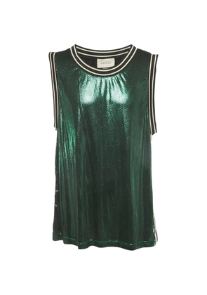Gucci Pre-Owned metallic-effect sleeveless tank top - Green