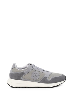 BOSS logo-patch panelled sneakers - Grey