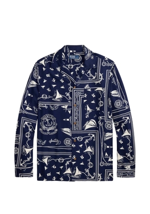 Polo Ralph Lauren nautical-print bandana-patchwork shirt - Blue