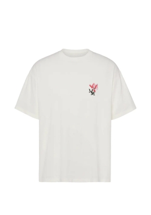 Maison Margiela floral MM-embroidered cotton T-shirt - White