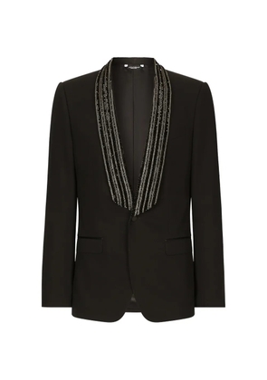 Dolce & Gabbana sequin-embellished single-breasted blazer - Black