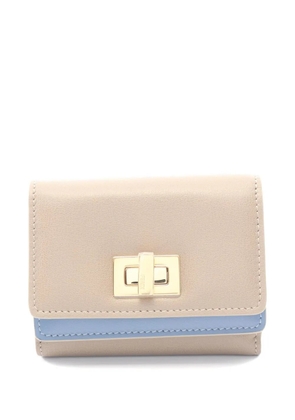 Fendi Pre-Owned Way turn-lock trifold wallet - Neutrals