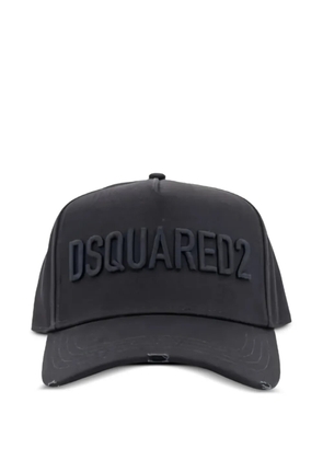 DSQUARED2 distressed logo-patch baseball cap - Black