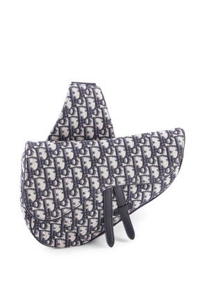 Christian Dior Pre-Owned Saddle Oblique Canvas crossbody bag - Blue