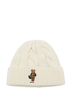 Polo Ralph Lauren Polo Bear cable-knit beanie hat - Neutrals
