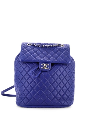 CHANEL Pre-Owned Urban Spirit Quilted Lambskin Large backpack - Blue