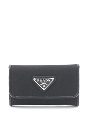 Prada Pre-Owned 2010s Tessuto saffiano-leather key case - Black