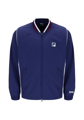 Fila logo-patch zip-up jacket - Blue