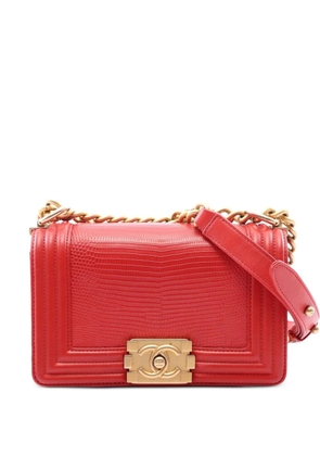 CHANEL Pre-Owned 2017-2018 Boy Chanel chain shoulder bag - Red