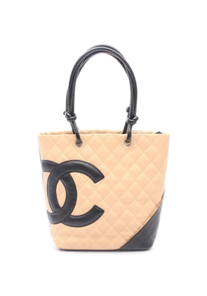 CHANEL Pre-Owned 2004-2005 Cambon line quilted tote bag - Neutrals