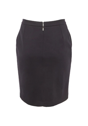 Max Mara wrap-design pencil mini skirt - Blue