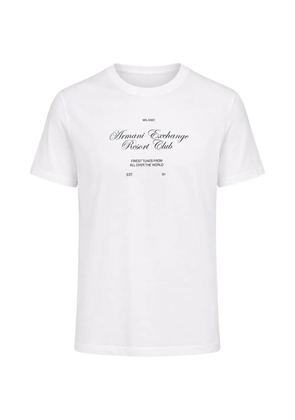 Armani Exchange logo-print crew-neck T-shirt - White
