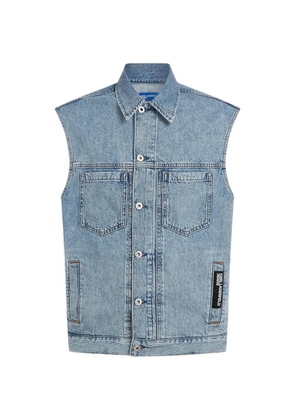 Karl Lagerfeld Jeans acid-wash sleeveless denim jacket - Blue
