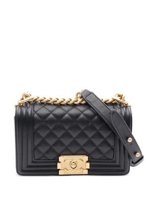 CHANEL Pre-Owned 2021 Boy Chanel chain mini crossbody bag - Black