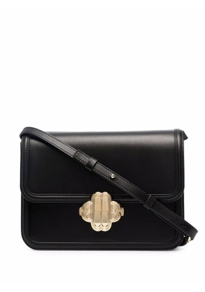 Maje clover-clasp leather bag - Black